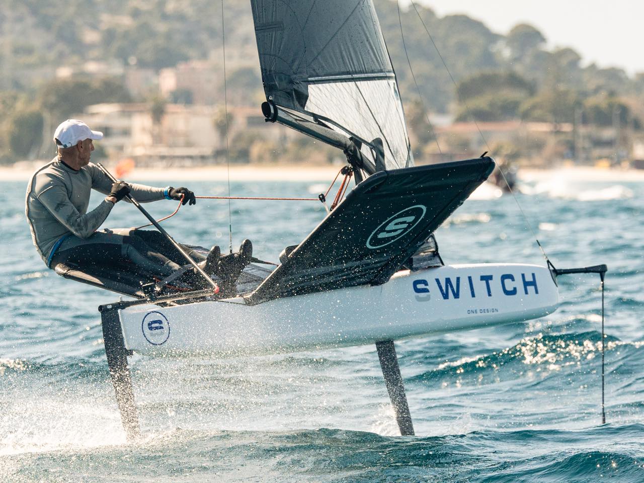 Complete Switch One design boat ready to sail with 8.5 rig